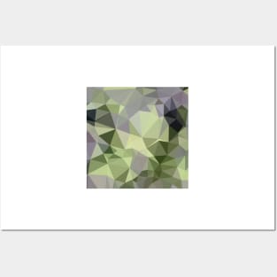 Asparagus Green Abstract Low Polygon Background Posters and Art